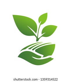nature care logo design concept