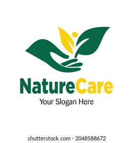 Plantilla de diseño del logotipo de Nature Care