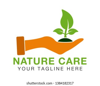 Nature Care Logo. Editable vector EPS.