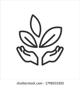 Nature care vector icon illustration on white background