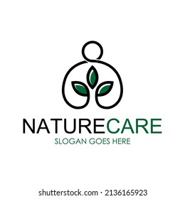 Nature care vector logo template