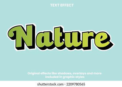 Nature Cartoon text Style Effect