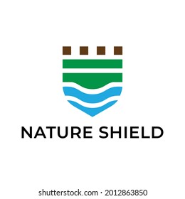 Naturschloss-Logo-Vektorgrafik