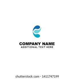 Nature or charity design inspiration vector template for any purpose logo, labels, badges, stickers or icons. letter e