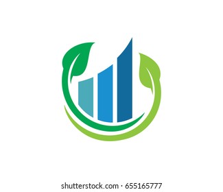 Nature Chart Logo Template Design Vector, Emblem, Design Concept, Creative Symbol, Icon