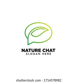Nature Chat Logo Design Template