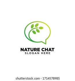 Nature Chat Logo Design Template