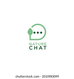 Nature chat logo design. This logo can be easily resize and colors can be changed to fit your project.