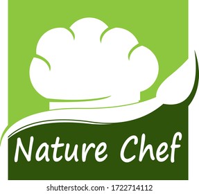 Nature chef logo design vector template