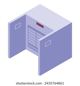 Nature chicken farm box icon isometric vector. Domestic meat. Stable industry
