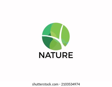 Ilustración de vectores con logotipo minimalista de Círculo de la Naturaleza.