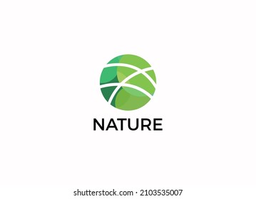 Ilustración de vectores con logotipo minimalista de Círculo de la Naturaleza.