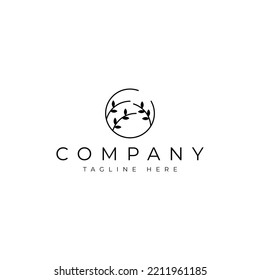 nature circle vector logo design