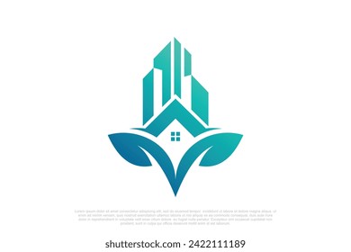 Design des Natursemblems Vektorgrafik-Template mit einfachem Konzept Premium Vector