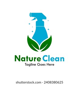 Nature clean design logo template illustration