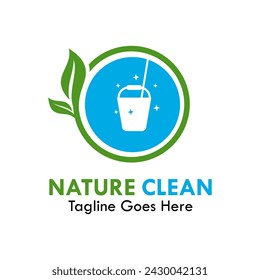 Nature Clean Design Logo Vorlage Illustration. 