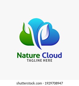 Nature cloud logo design inspiration