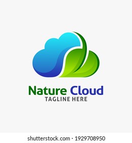 Nature cloud logo design inspiration