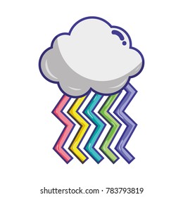 nature cloud in the sky with bright rainbow
