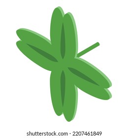 Nature clover icon. Isometric of nature clover vector icon for web design isolated on white background