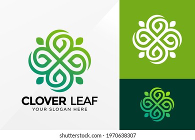 Nature Clover Leaf Logo Design, Brand Identity logos vector, modern logo, Logo Designs Vector Illustration Template