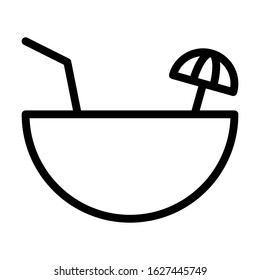 nature coconut drink icon vector
