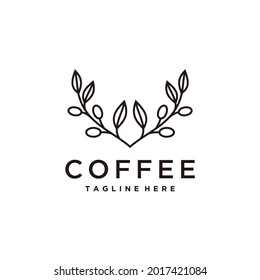 Nature coffee beans organic, coffee shop logo design inspiration