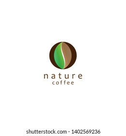 Nature Coffee Logo Design Vector