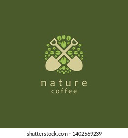 Nature Coffee Logo Design Vector