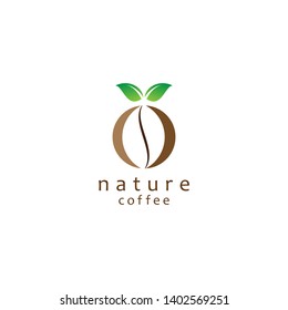 Nature Coffee Logo Design Vector