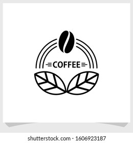nature coffee vintage logo design vector, coffee brand logo design template