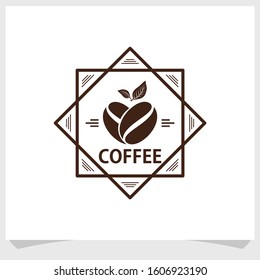 nature coffee vintage logo design vector, coffee brand logo design template