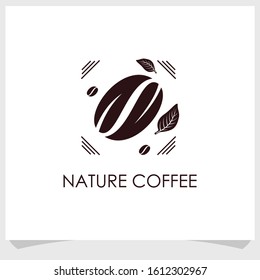 nature coffee vintage logo design vector, coffee brand logo design template, camp and coffee brand logo design template
