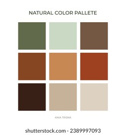 nature color pallete for design. aesthetic and modern color