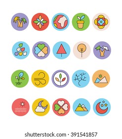 Nature Colored Vector Icons 5
