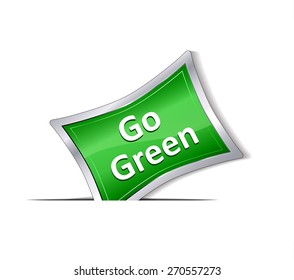 Nature concept with glossy buttons and the text Go Green.