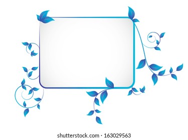 Nature concept with green leafs and space for your text on abstract grey background