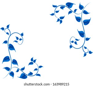 Nature concept with green leafs and space for your text on abstract grey background