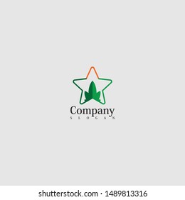 Nature concept with leaf logo vector template design