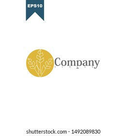 Nature concept with leaf logo vector template design. Elegant leaf logo Go Green  eps10