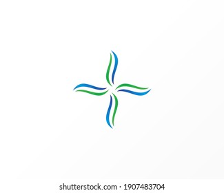 Nature concept logo design. Star shape icon