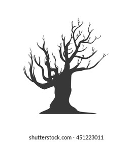 Nature concept represented by Dry tree icon. Isolated and flat illustration 