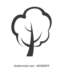nature concept represented by tree  icon. isolated and flat illustration 
