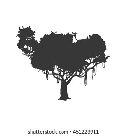 Nature concept represented by tree icon. Isolated and flat illustration 