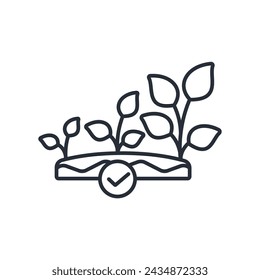 Naturschutzsymbol. vektorbearbeitbarer Strich.lineares Stilzeichen zur Verwendung im Webdesign, logo.Symboldarstellung.