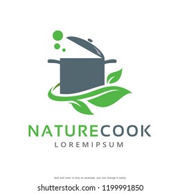 Nature Cook Logo Template Design Vector, Emblem, Concept Design, Creative Symbol, Icon