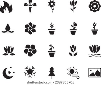 Nature cool vector and symbols design 