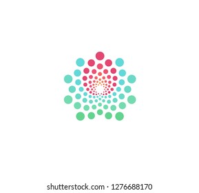 Nature cosmetic vector icon. Relax yoga studio logo template. Natural product emblem. Spa center simple logotype. Unusual abstract flower label.