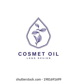 Nature cosmetics logo design template isolated on white background