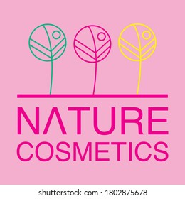 Nature cosmetics_label design is a piece of paper,plastic film,cloth,metal or other material affixed to a container or product.
